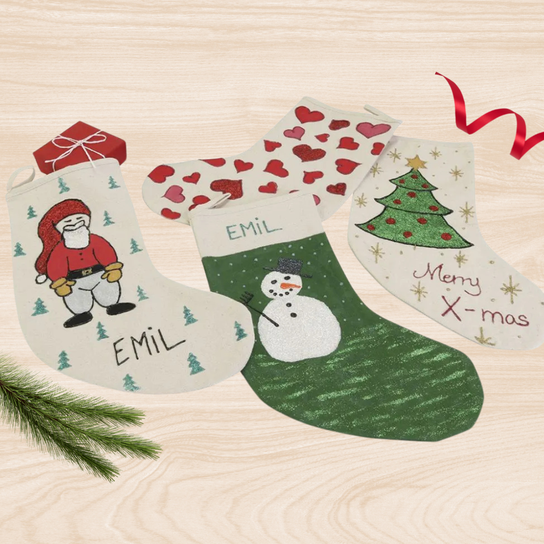 Knutselpakket kerstsok versieren