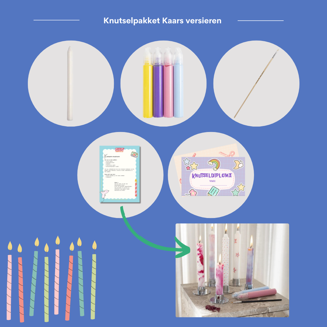 Knutselpakket kaarsen versieren