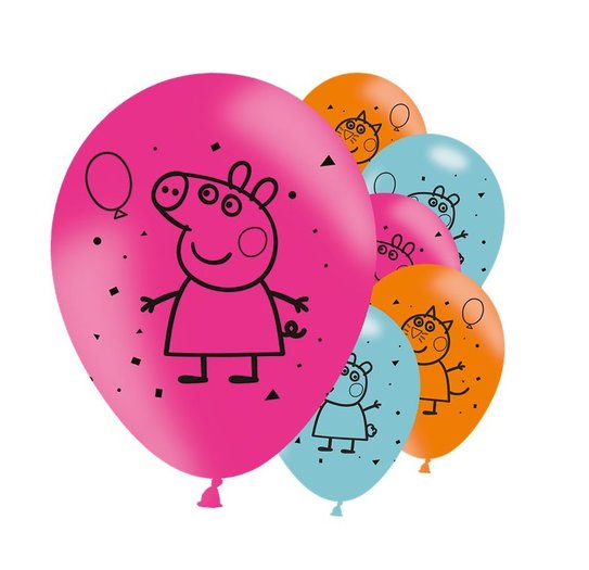 Peppa Pig ballonnen (set van 6)