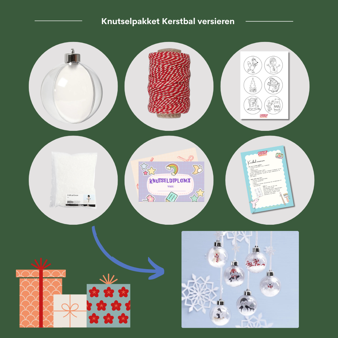 Knutselpakket kerstbal knutselen