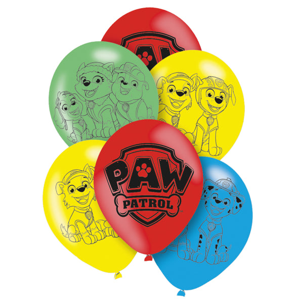 Paw Patrol ballonnen (set van 6)