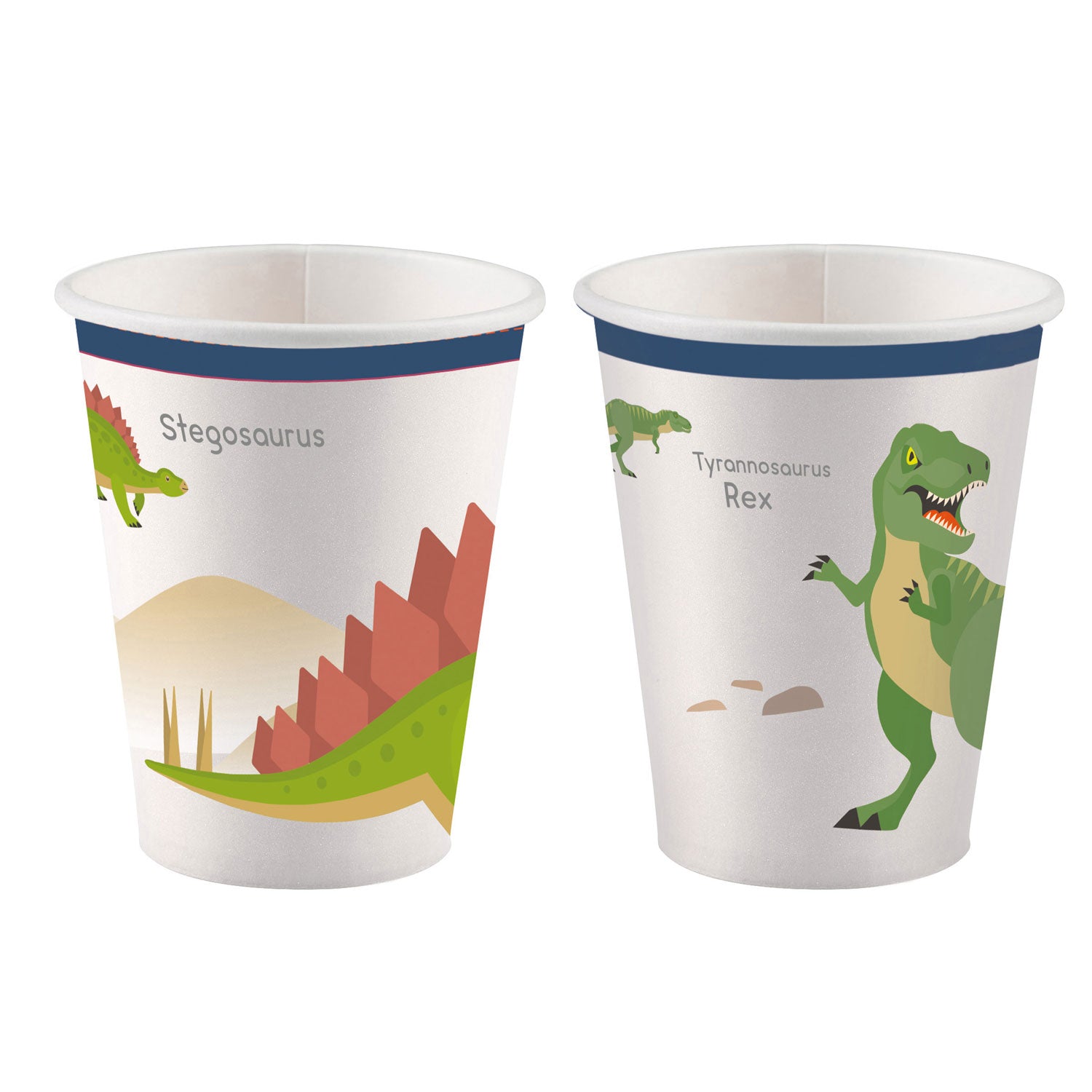 Dinosaurus bekers (set van 8)