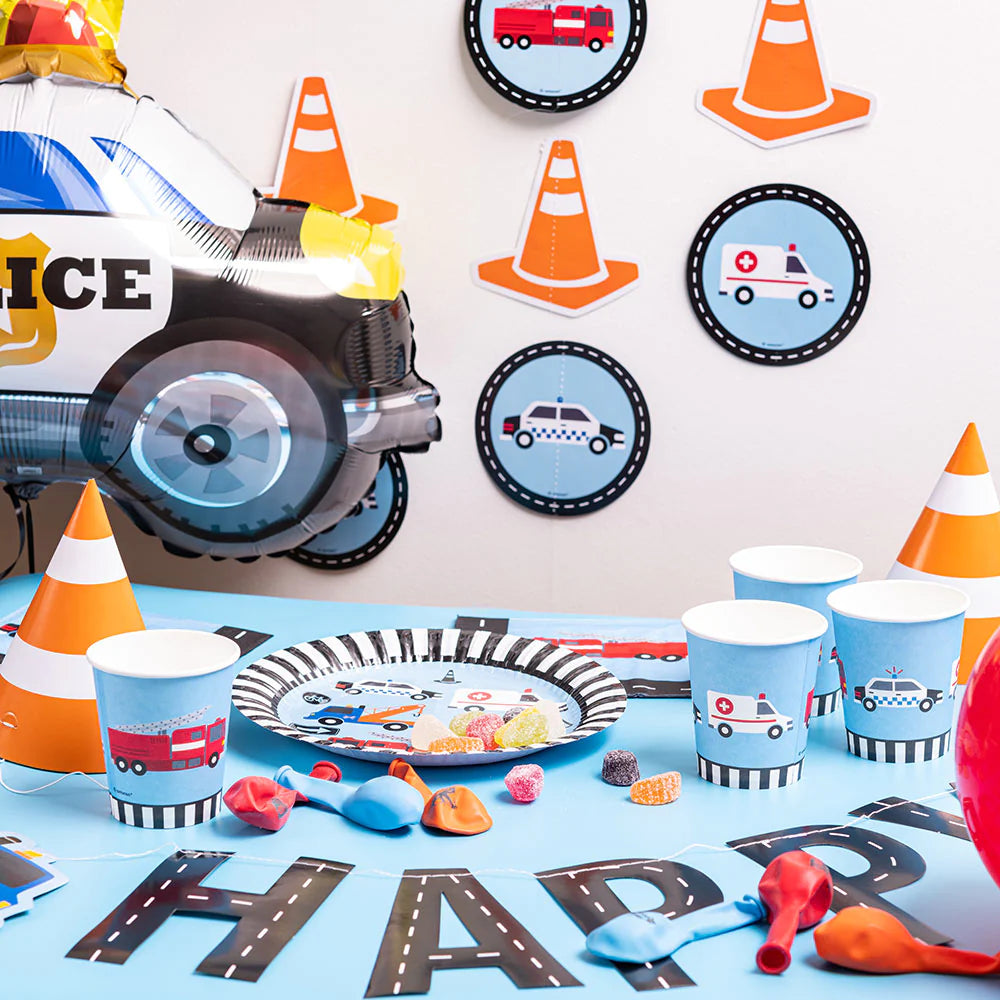 Feestpakket politie op de weg (8 kinderen)