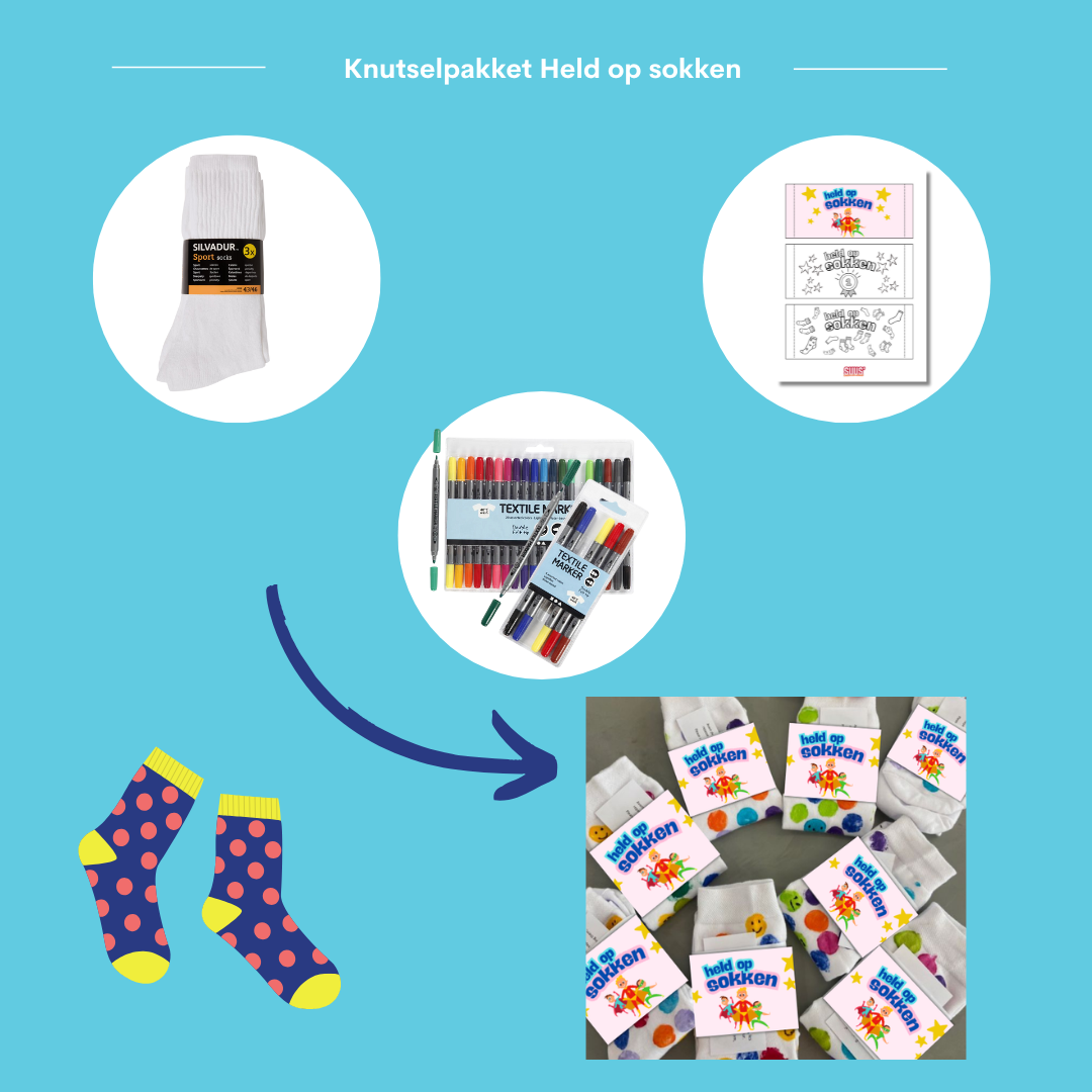 Knutselpakket vaderdag held op sokken