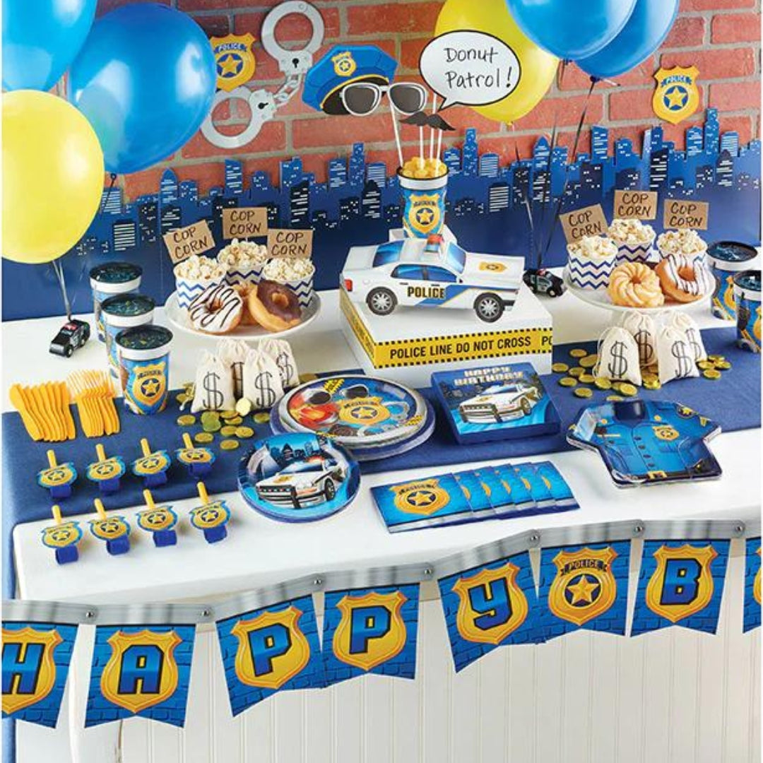 Feestpakket politie, pakket voor 8 kinderen