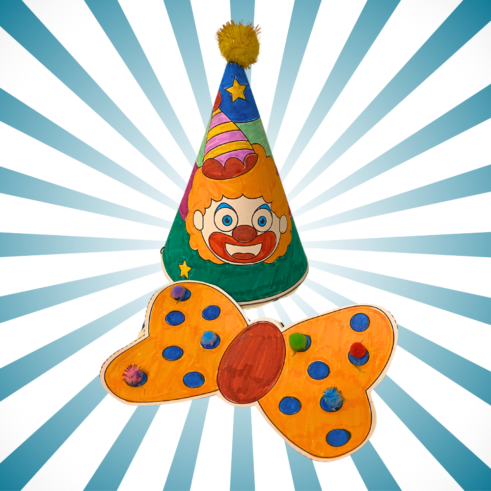 Bouwplaat clownshoed