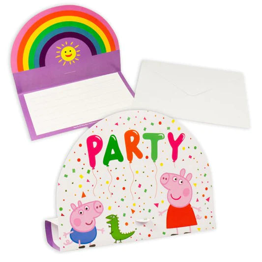 Peppa Pig uitnodigingen (set van 8)