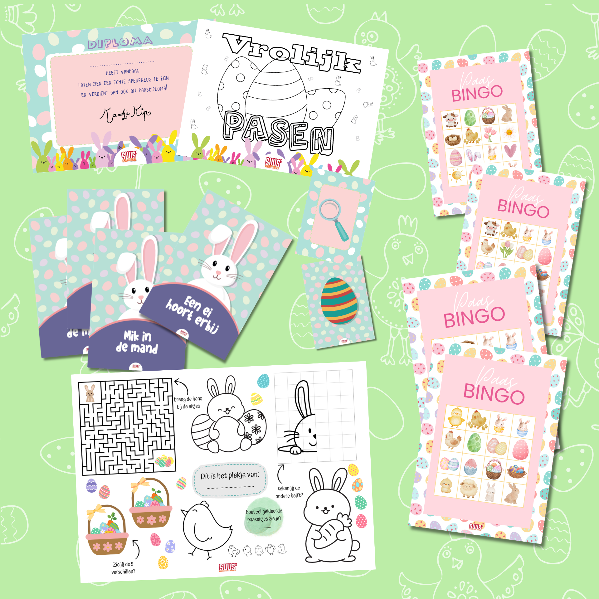 Paasspeurtocht, Help Kaatje Kip haar eitjes vinden