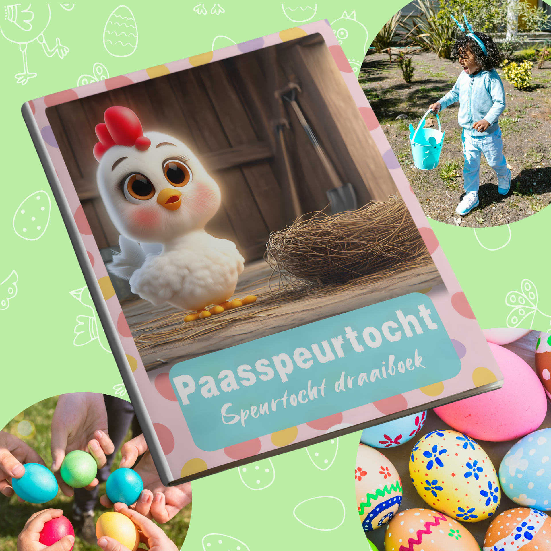 Paasspeurtocht, Help Kaatje Kip haar eitjes vinden