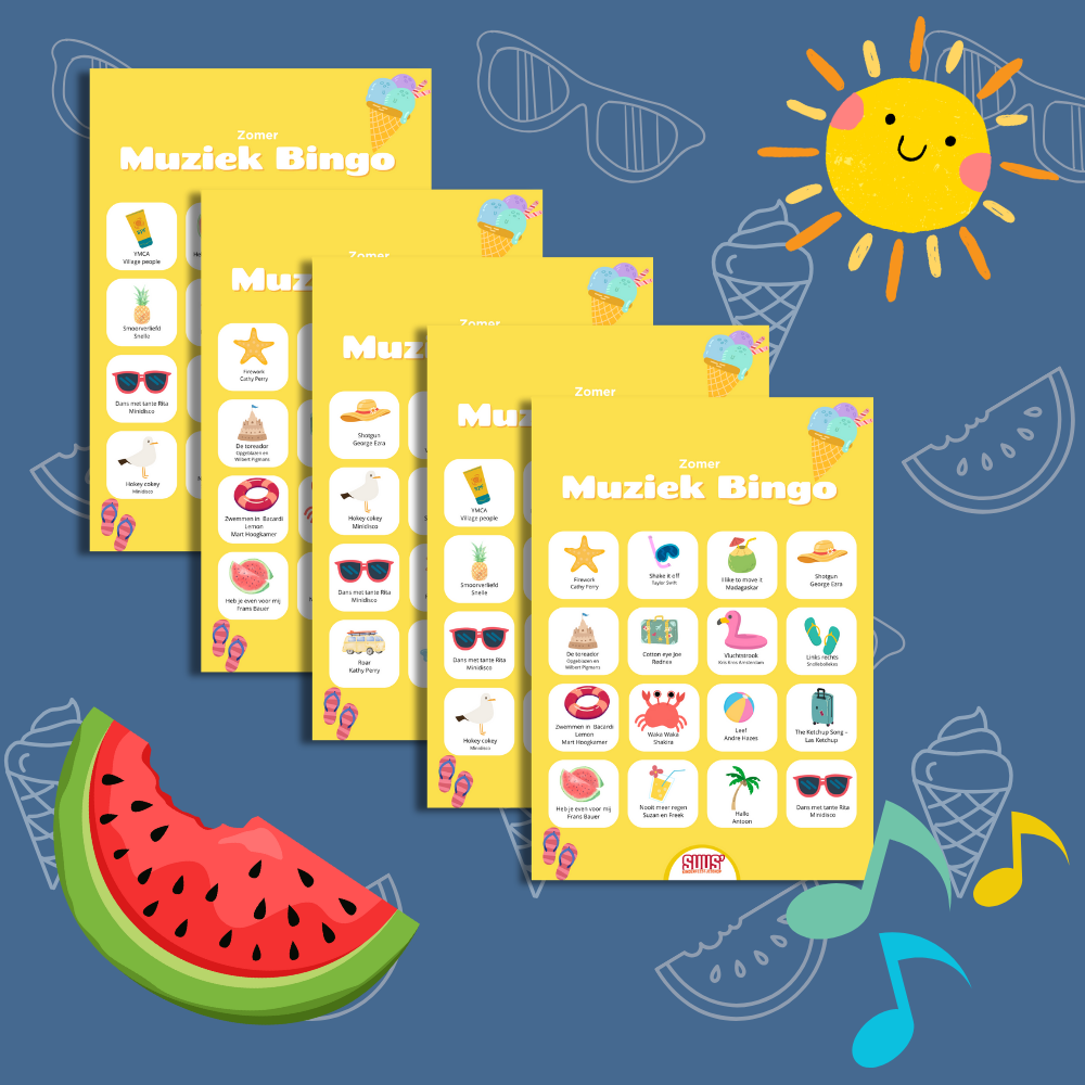 Zomer muziek bingo