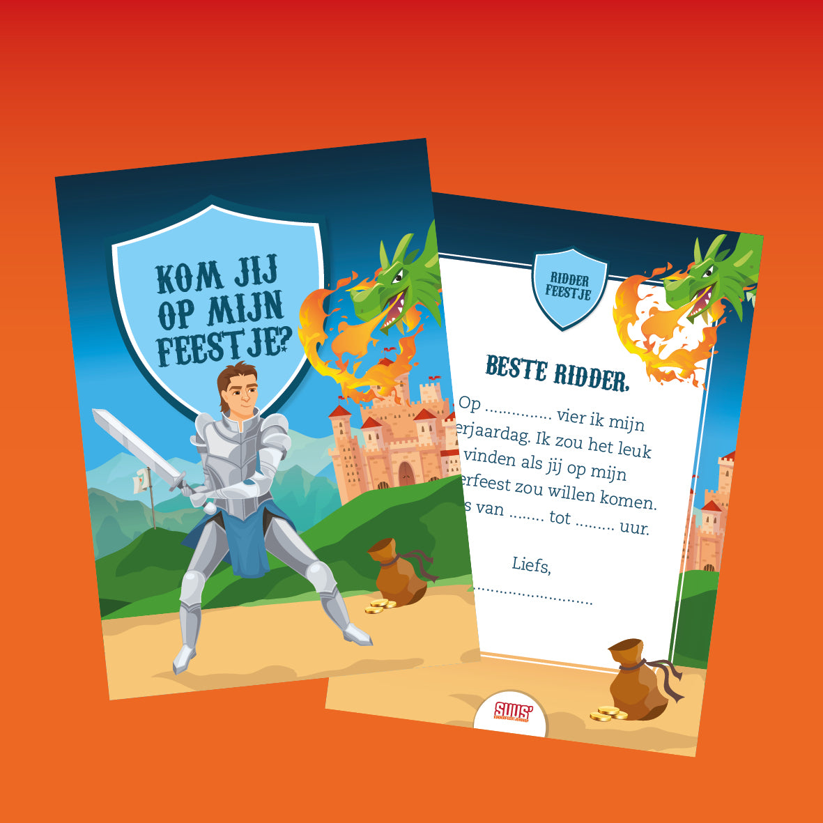 uitnodigingen ridder kinderfeestje