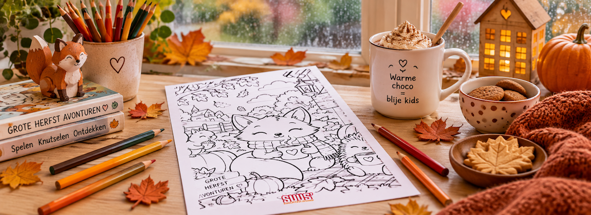 Gratis herfstkleurplaten: 3 cosy kleurplaten om te printen