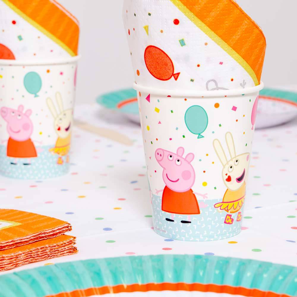 Peppa pig bekers (set van 8)