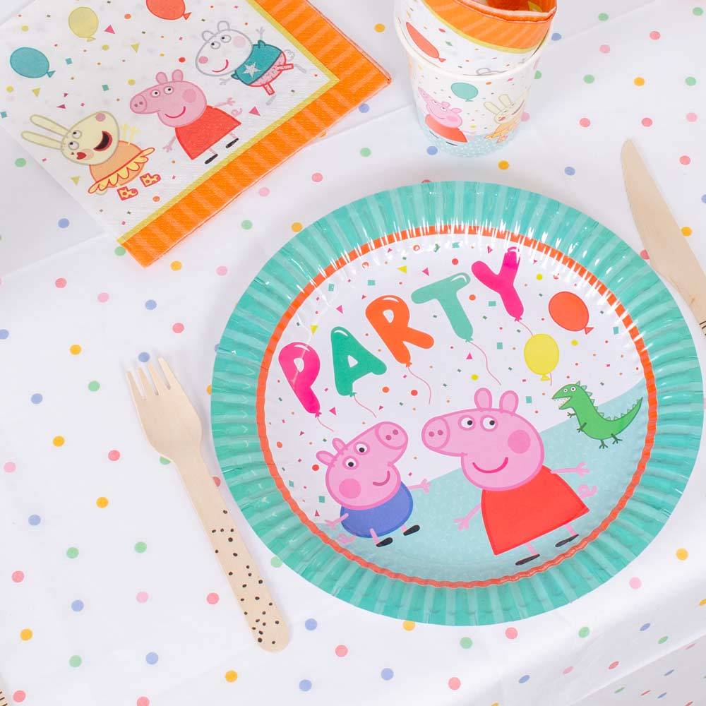 Peppa pig borden (set van 8)