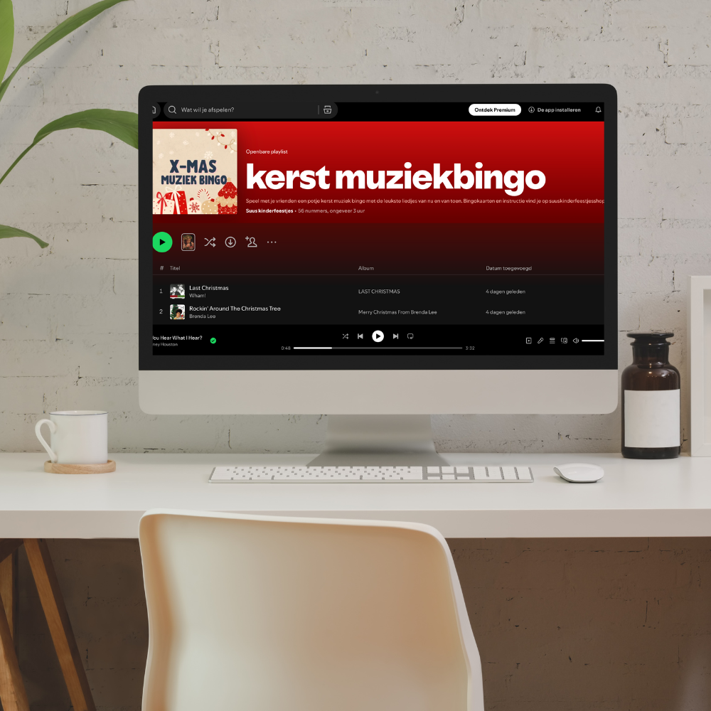 Kerst Muziek Bingo NL + EN – voor oudere kinderen &amp; volwassenen