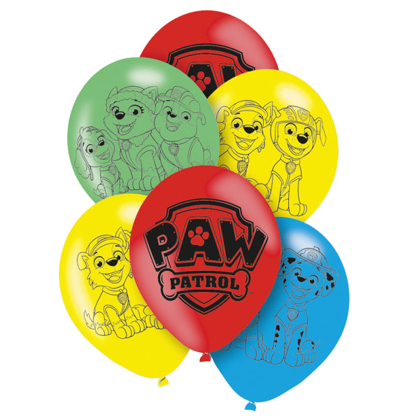 Paw Patrol ballonnen, 6 stuks