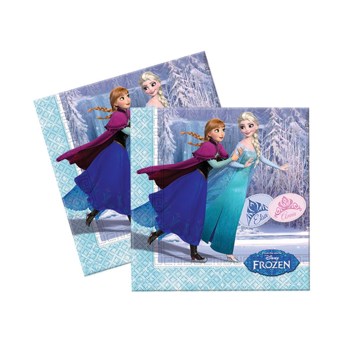 Frozen servetten blauw (set van 20)