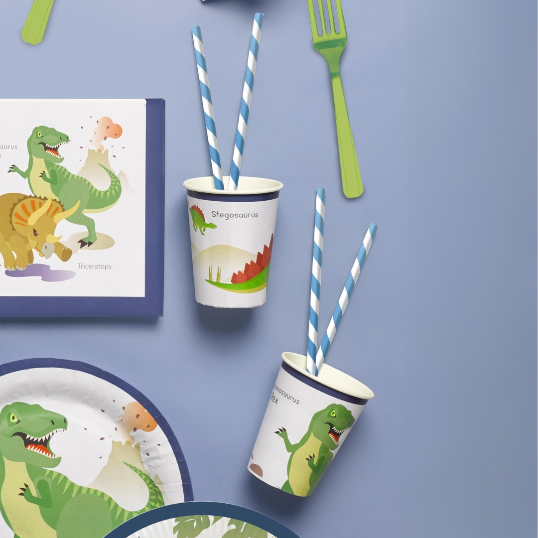 Dinosaurus bekers (set van 8)