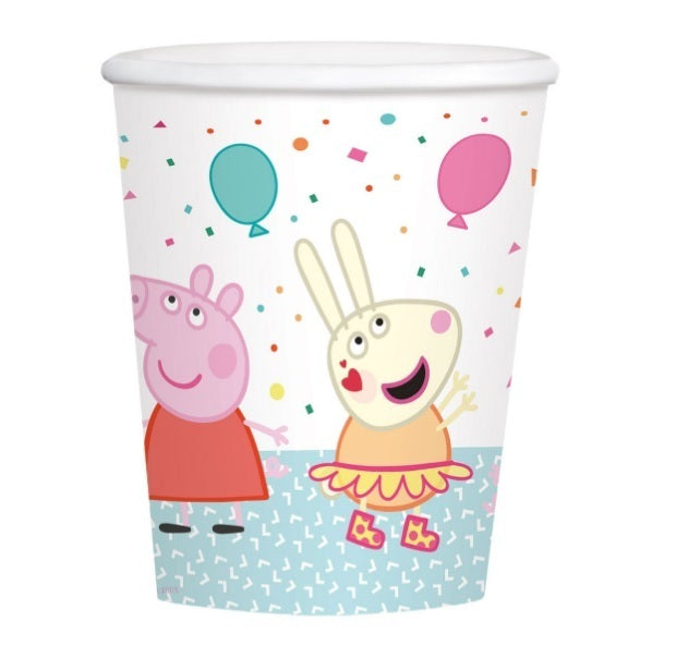 Peppa pig bekers (set van 8)