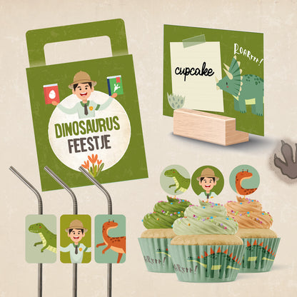 Decoratiepakket dinosaurusfeestje digitaal