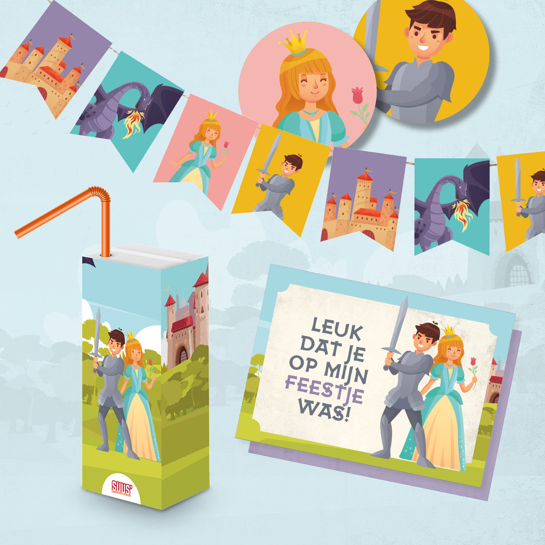 Versiering ridders en prinsessenfeest (printable)