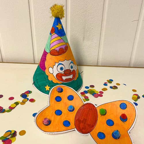 Bouwplaat clownshoed