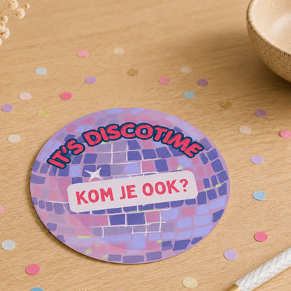 Disco uitnodigingen, 3 ontwerpen, direct downloaden