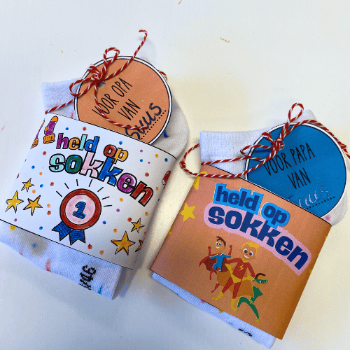 Knutselpakket vaderdag held op sokken