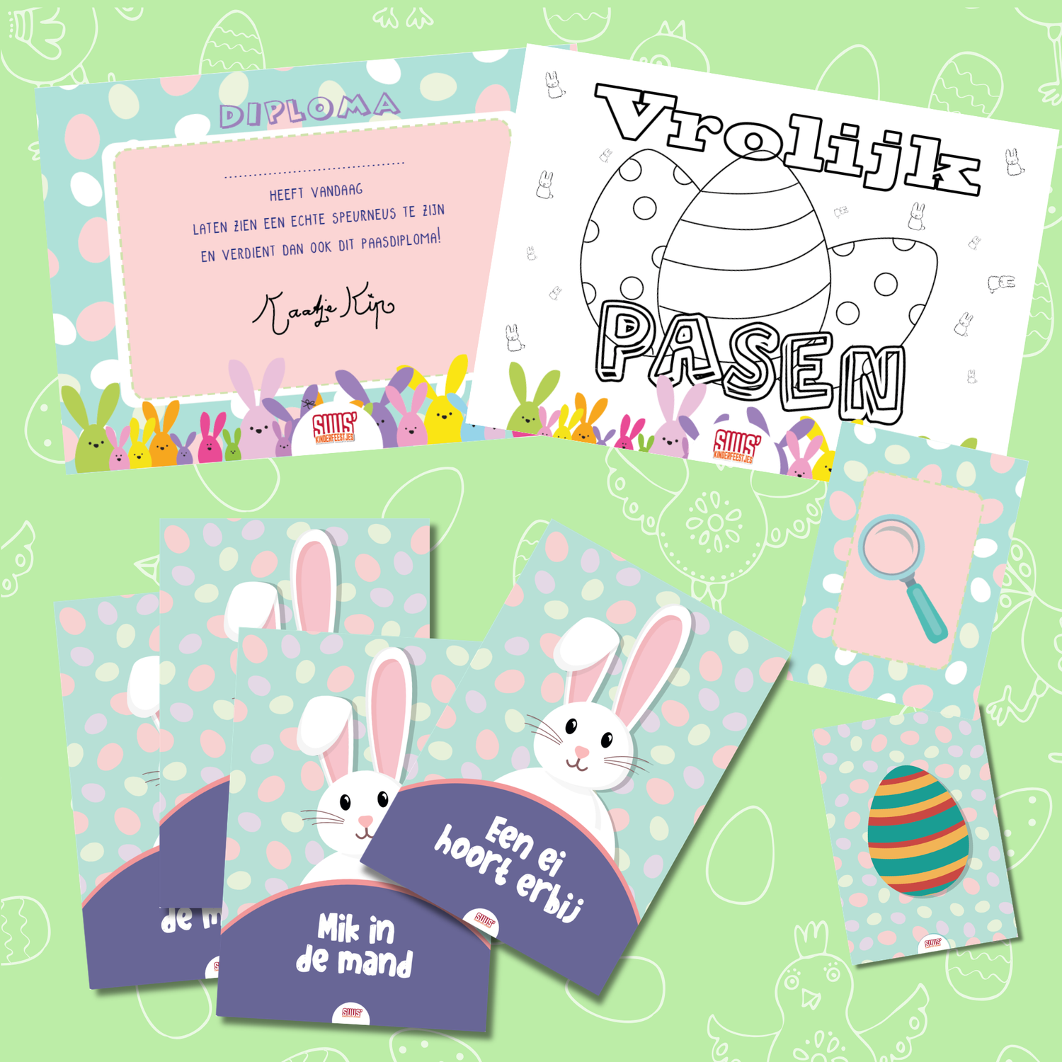 Paasspeurtocht,  Help Kaatje Kip haar eitjes vinden