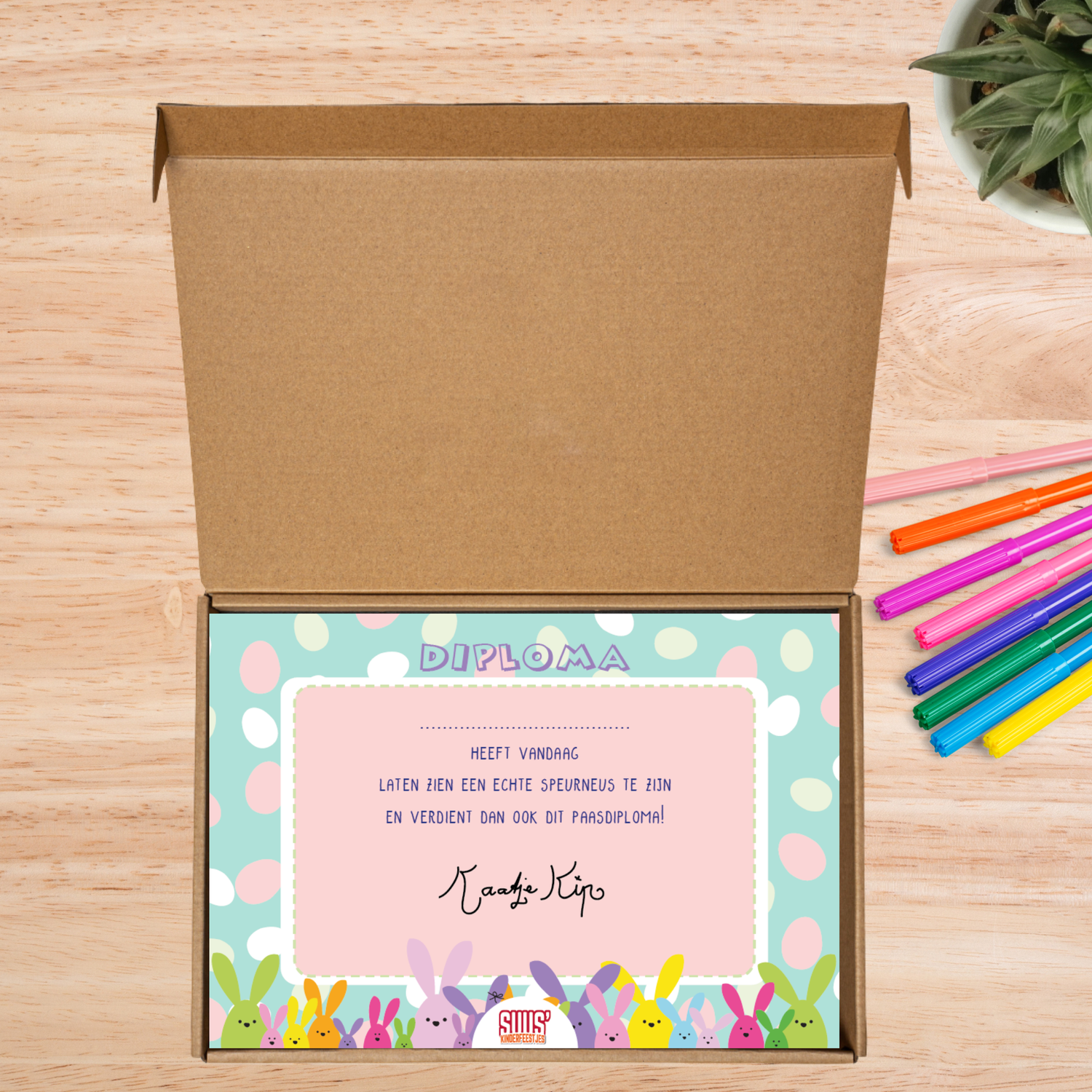 Paasspeurtocht,  Help Kaatje Kip haar eitjes vinden