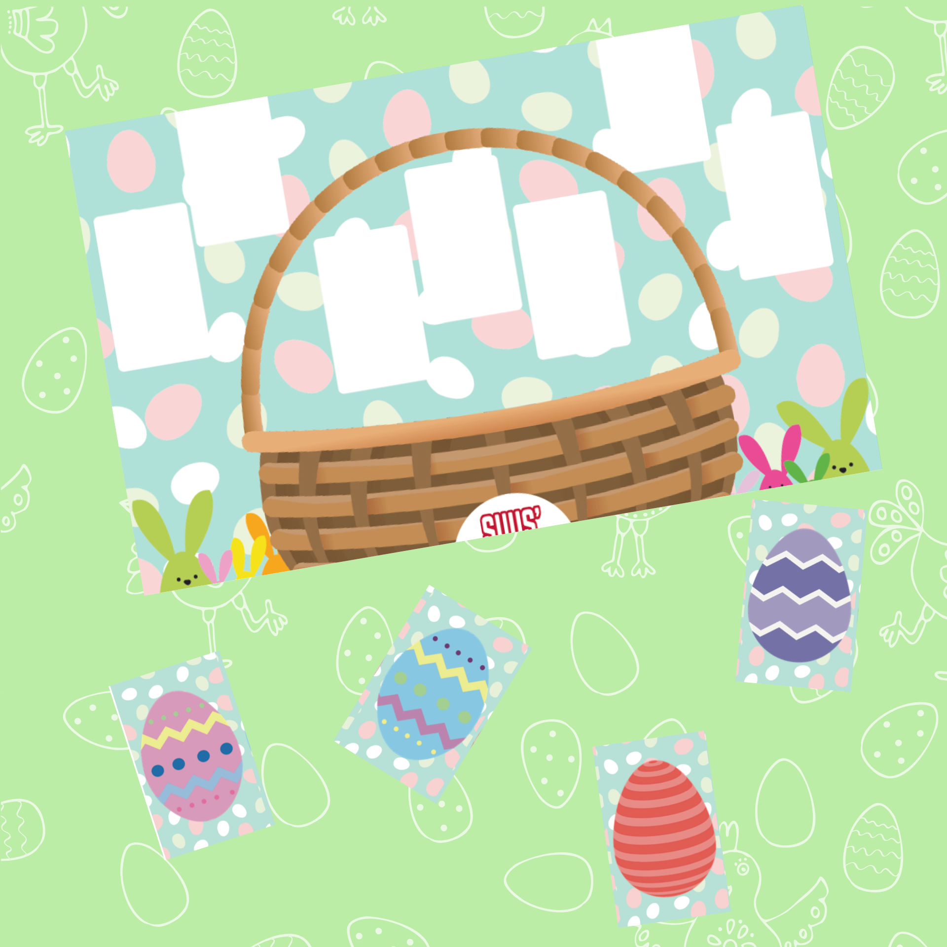 Paasspeurtocht,  Help Kaatje Kip haar eitjes vinden