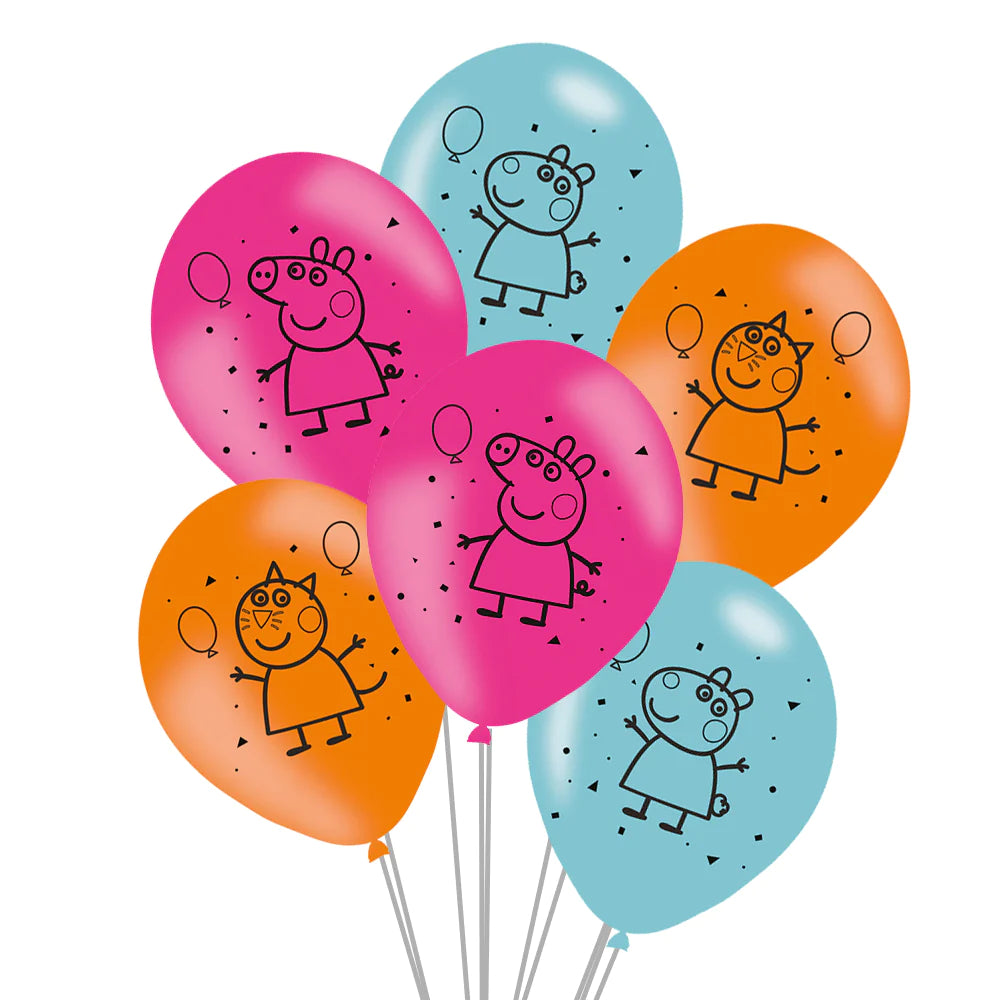 Peppa pig ballonnen (x6)