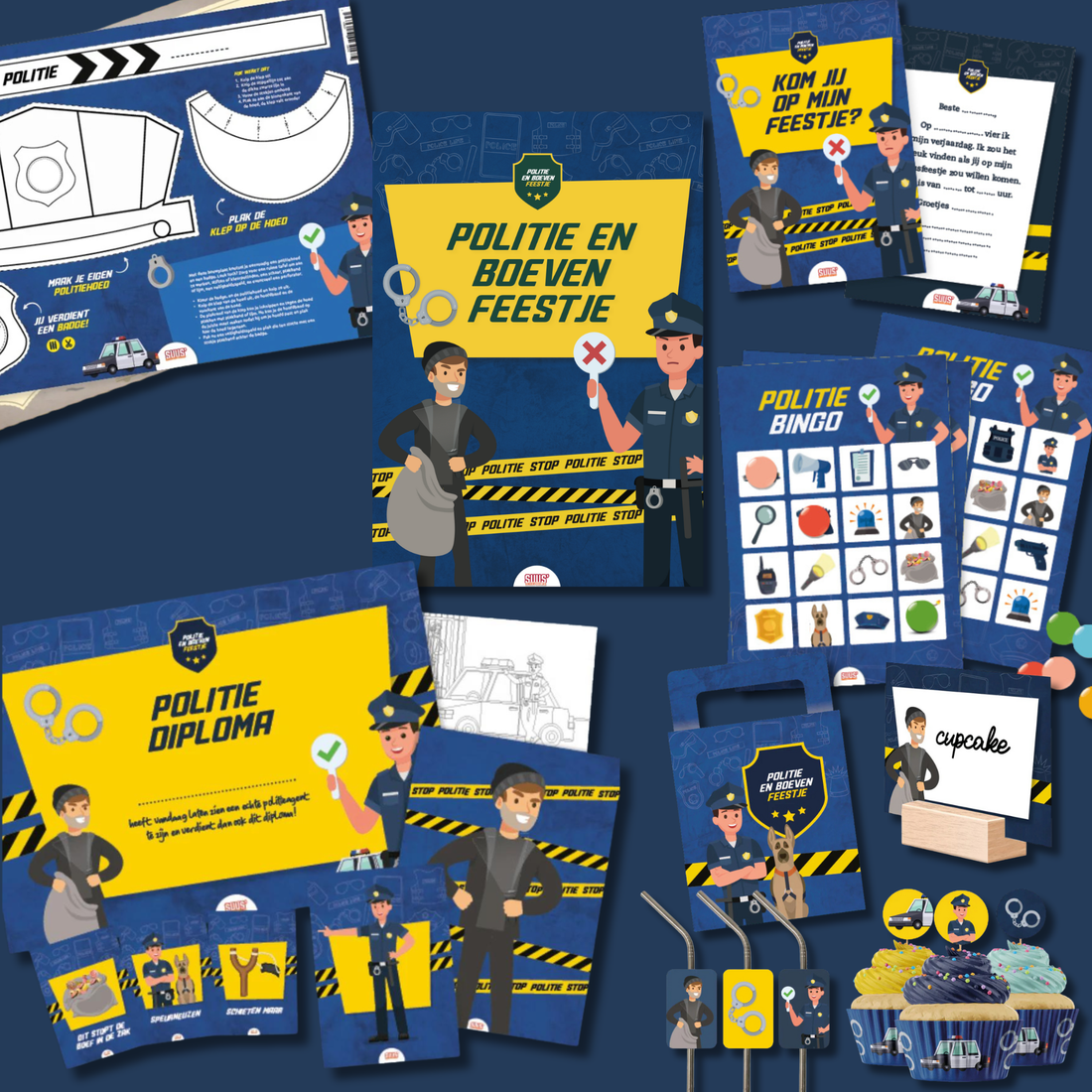 politie en boeven kinderfeestje (4-8 jaar)