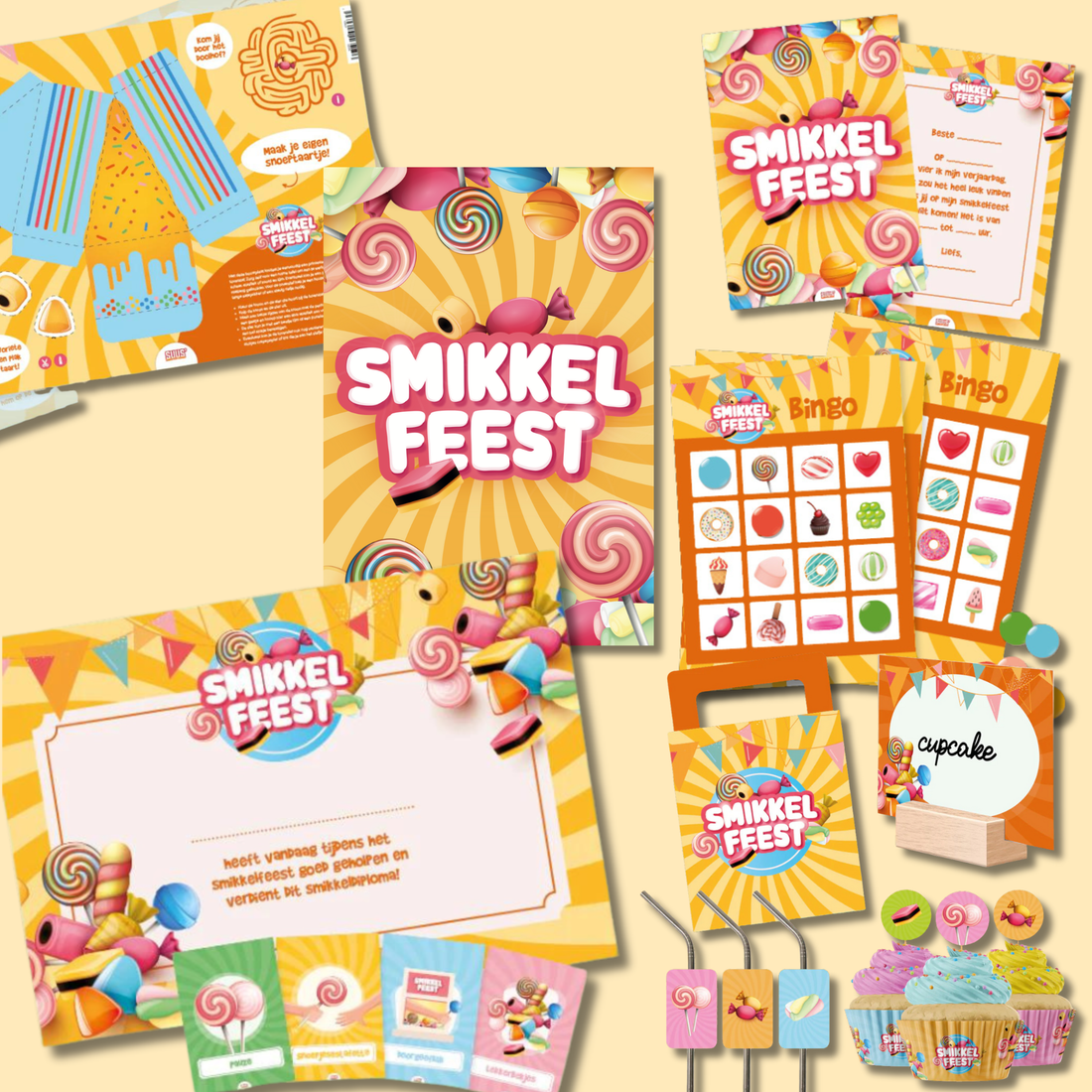 Smikkel Kinderfeestje β compleet pakket voor een smakelijk feest thuis!
