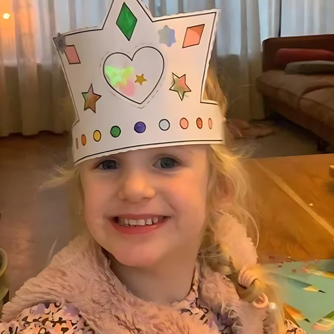 Bouwplaat prinsessen kroon en toverstaf