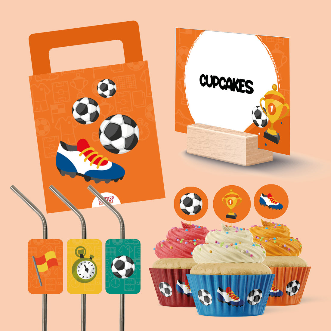 Versiering voetbalfeest oranje (printable)