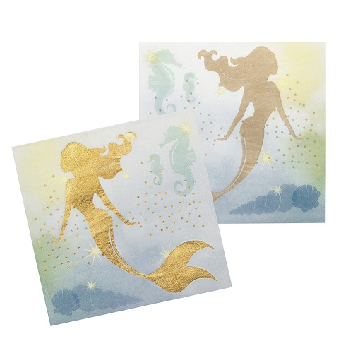 Mermaid sparkle servetten (set van 12)